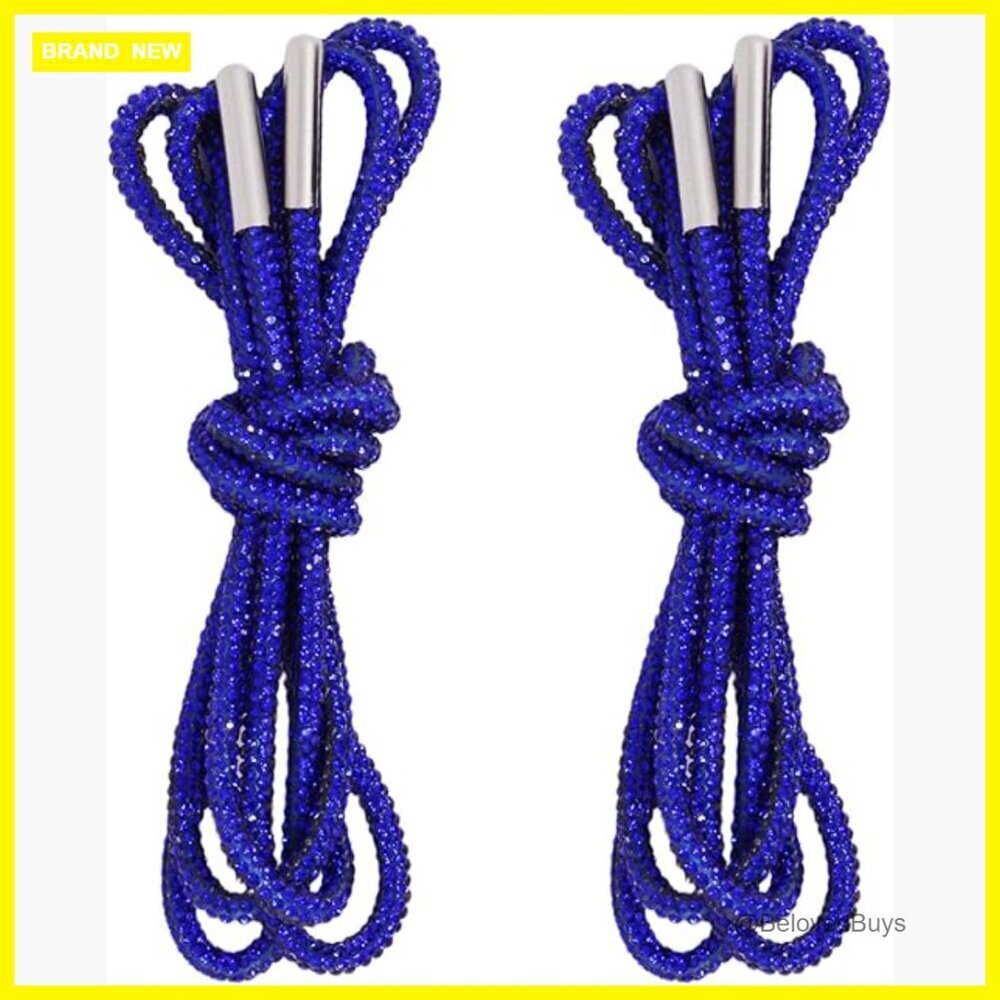 Rhinestone Glitter Shoelaces 47" Cotton Sparkle Laces for Sneakers Hoodies